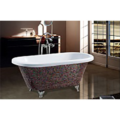 Bồn tắm đá nhân tạo màu đen nghệ thuật Miken MKB-001B (1700x750x600 mm) - Image 3