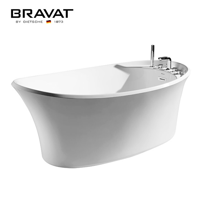 Bồn tắm đặt âm Bravat B25712W (1590x825x580mm) - Image 6
