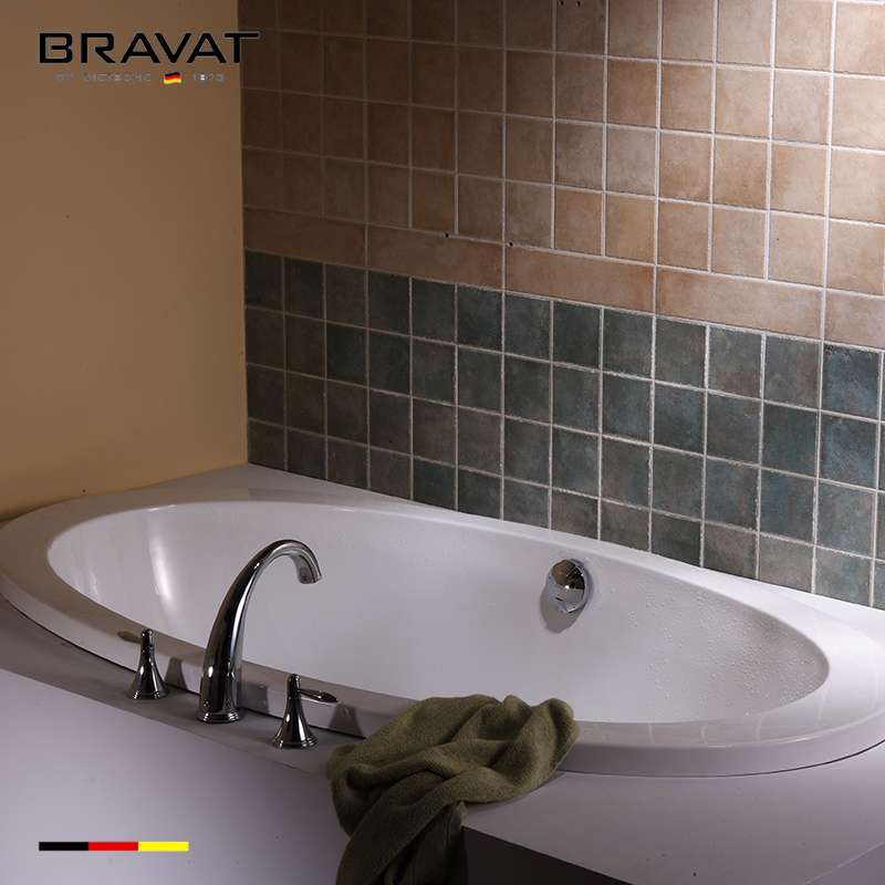 Bồn tắm đặt góc Bravat B25202W (1200x1200x440mm) - Image 6