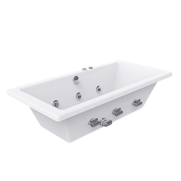 Bồn tắm đặt sàn Bravat B25505W-5 1500×750×610 mm) - Image 4