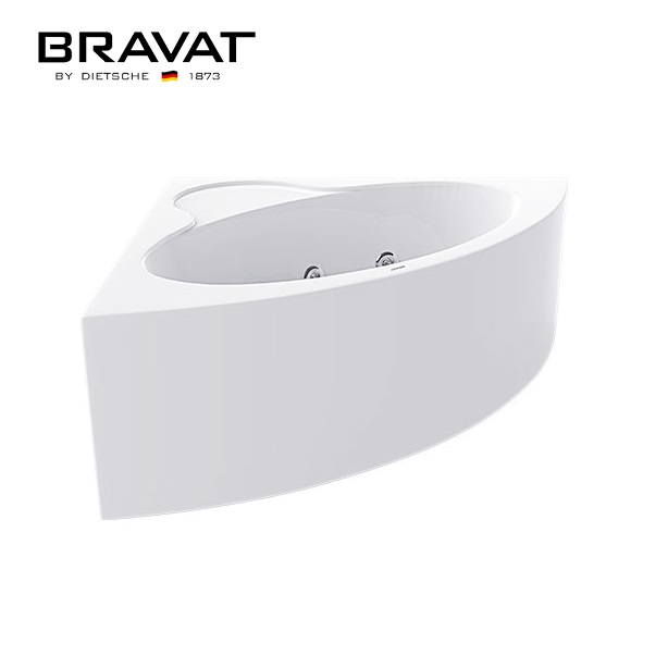 Bồn tắm đặt sàn Bravat B25505W-5 1500×750×610 mm) - Image 5
