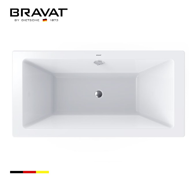 Bồn tắm đặt sàn Bravat B25591W-1-ENG (1500x820x575mm) - Image 3