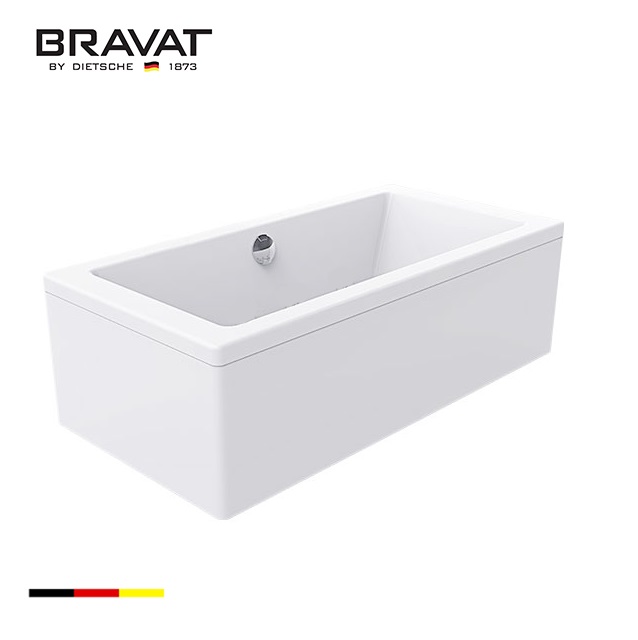 Bồn tắm đặt sàn Bravat B25591W-1-ENG (1500x820x575mm) - Image 6