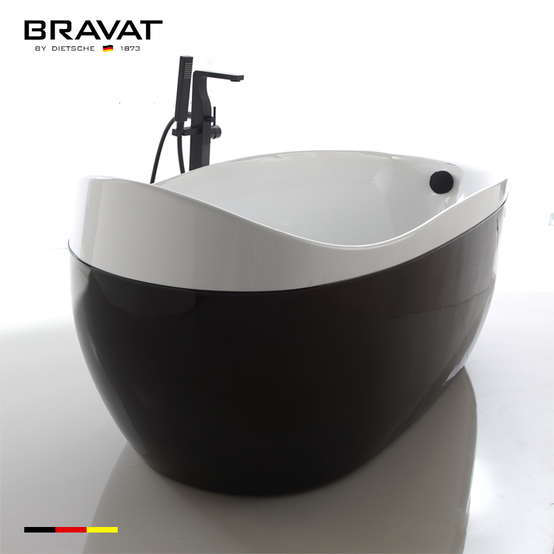 Bồn tắm đặt sàn Bravat B25691W-1-ENG (1590x825x580mm) - Image 4