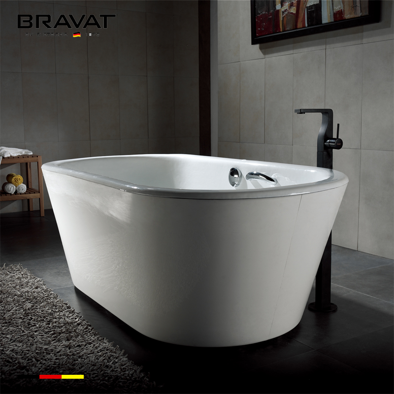 Bồn tắm đặt sàn Bravat B25788W-1-ENG (1700x720x580mm) - Image 4