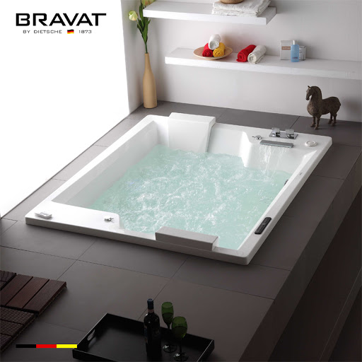 Bồn tắm đặt sàn Bravat B25807TW-1W (1750x850x610 mm) - Image 4