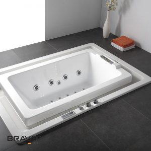 Bồn tắm đặt sàn Bravat B25807TW-1W (1750x850x610 mm) - Image 6