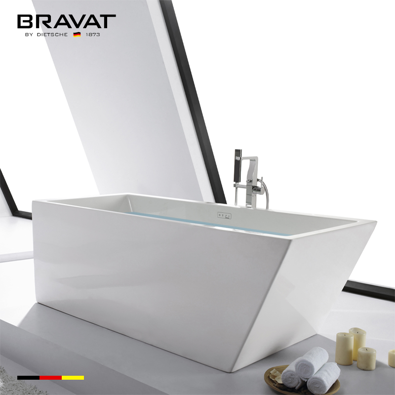 Bồn tắm đặt sàn Bravat B25824TW-3W (1750x800x765 mm) - Image 5