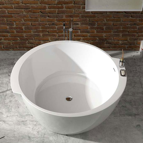 Bồn tắm đặt sàn đá nhân tạo Euroking EU-65178 (1520x700x550mm) - Image 5