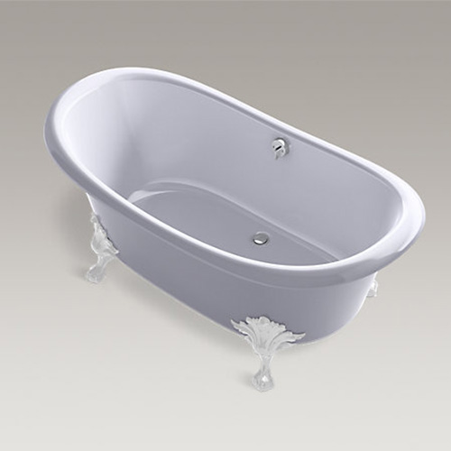 Bồn tắm đặt sàn gang tráng men 1.8m Kohler Volute K-99718T-GR-0 (1800x800x540mm) - Image 4