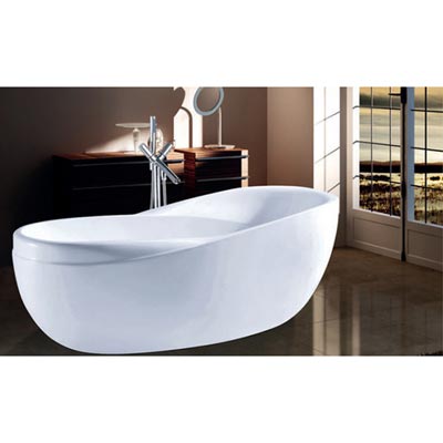 Bồn tắm độc lập đặt sàn màu đen Miken 943GB (1200x650x580mm - Đặt hàng 15-20 ngày) - Image 4