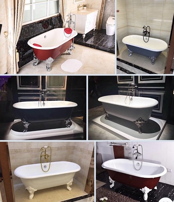 Bồn tắm gang tráng men đặt sàn Miken MKB-170 (Trắng, đỏ, vàng, ghi, đen ,tím, hồng, ghi..)