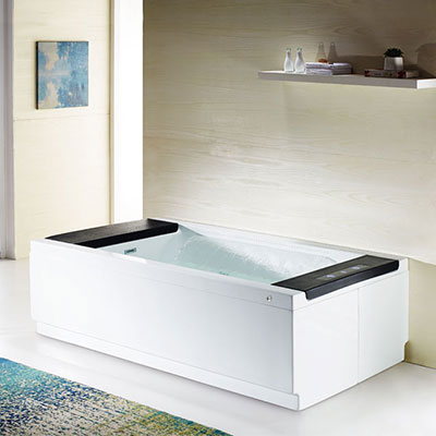 Bồn tắm góc massage Nofer NG-5503P (ngọc trai-sục khí-1300x1300x580mm) - Image 5