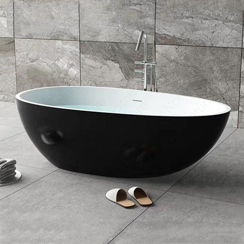 Bồn tắm hình tròn nghệ thuật màu đen Miken 5013B (1350x1350x580mm - Đặt hàng 15-20 ngày) - Image 6