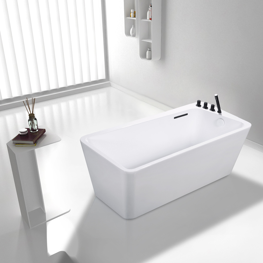 Bồn tắm hình tròn Nofer NG-02 (Acrylic-1300x130x800mm) - Image 5