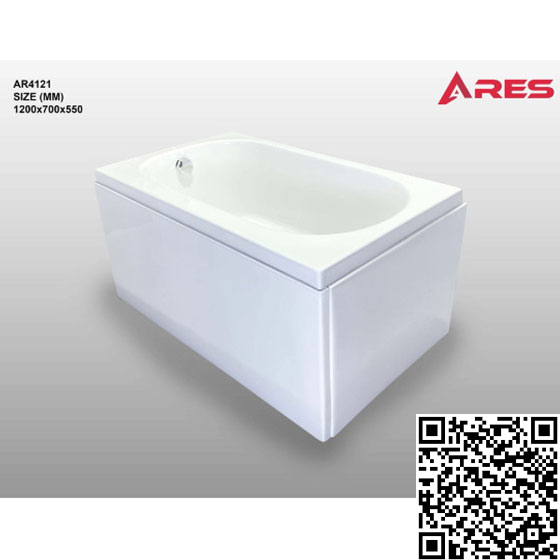 Bồn tắm massage đặt góc Ares AR3151FL (Sục khí, đèn led-1500x1500x650mm) - Image 3