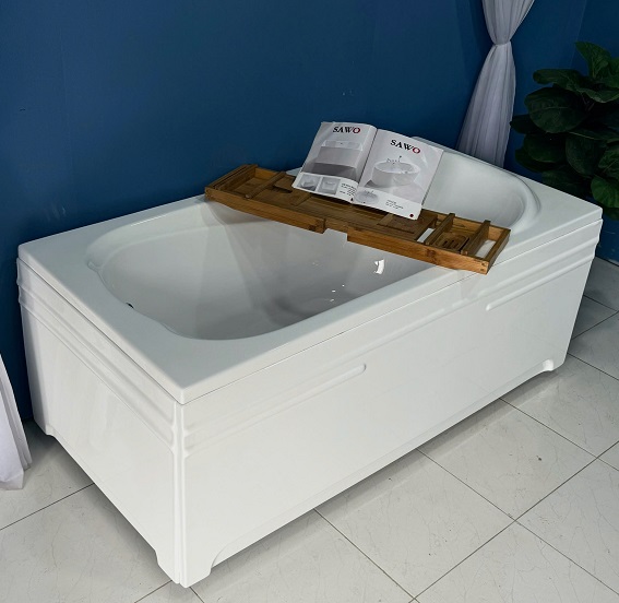 Bồn tắm massage đặt góc SAWO SAWO8001 (Acrylic-1255x1255x540mm) - Image 6