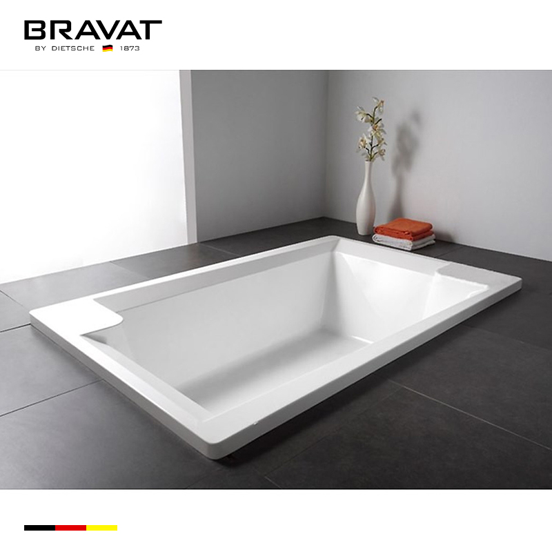 Bồn tắm massage đặt sàn Bravat B25824TW-3K (1750x800x765mm) - Image 5