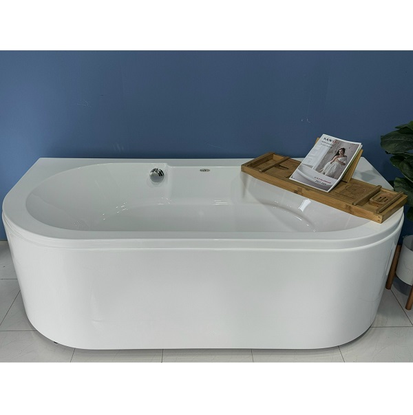 Bồn tắm massage đặt sàn hình Oval cạnh thẳng có sủi khí SAWO SW5817MB (Acrylic-1709x820x600mm) - Image 6