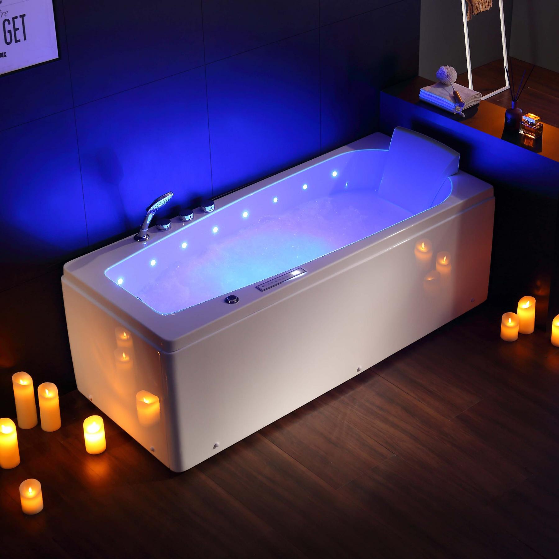 Bồn tắm Massage Govern JS-6341 (Sục khí, đèn led-1500x750x650mm) - Image 4