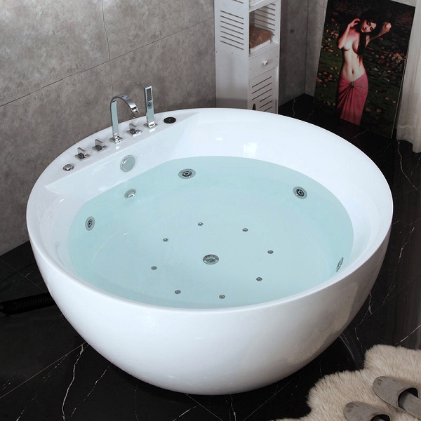 Bồn tắm massage hình tròn nghệ thuật Miken AO-8010 (1600x1600x630mm) - Image 3