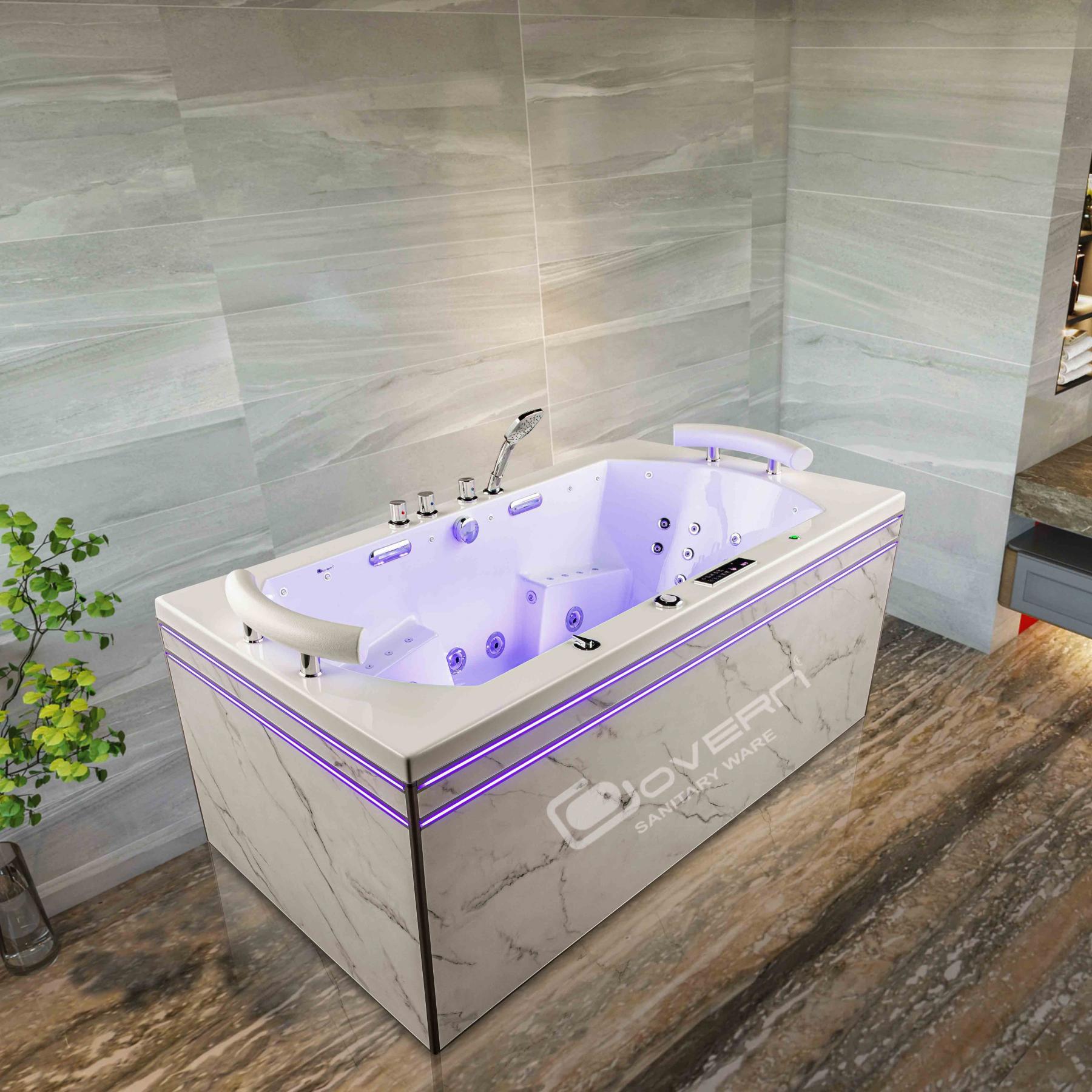 Bồn tắm massage màu Govern YKL-E47 (1650x890x720 mm) - Image 4