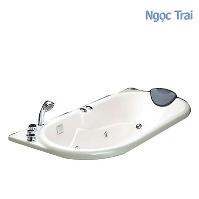 Bồn tắm massage Micio P-160 (Có chân-không yếm-ngọc trai-1600x750x415mm)