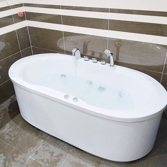 Bồn tắm massage Miken MKB-17860W (Sục thủy lực,Sục khí, đèn đổi màu, 1700x800x600) - Image 3