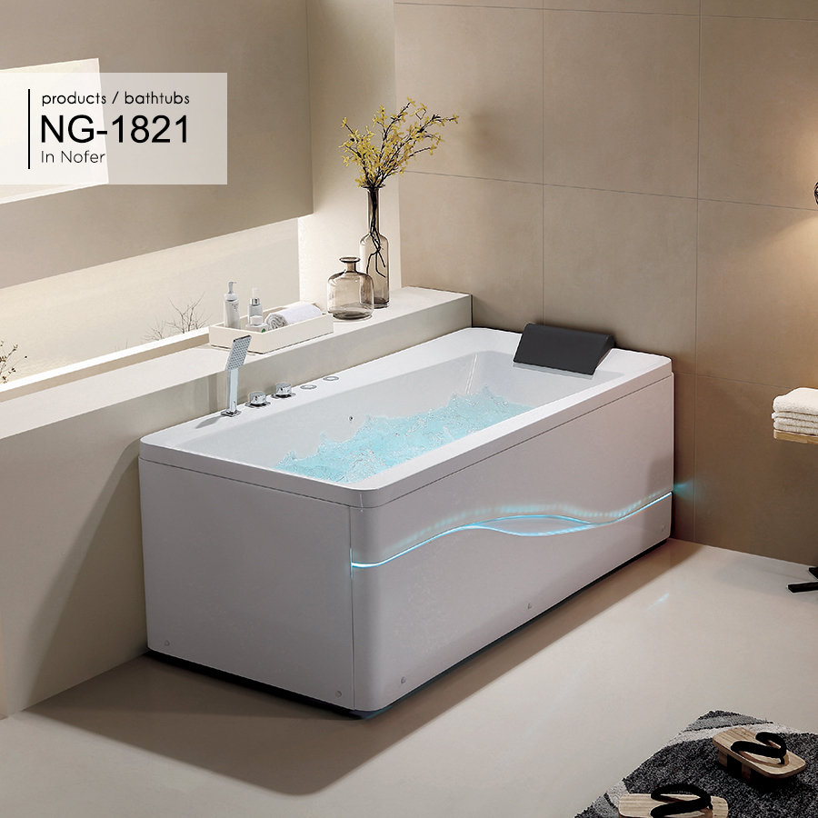 Bồn tắm massage Nofer NG-0829 (Acrylic-1900x900x700mm) - Image 5