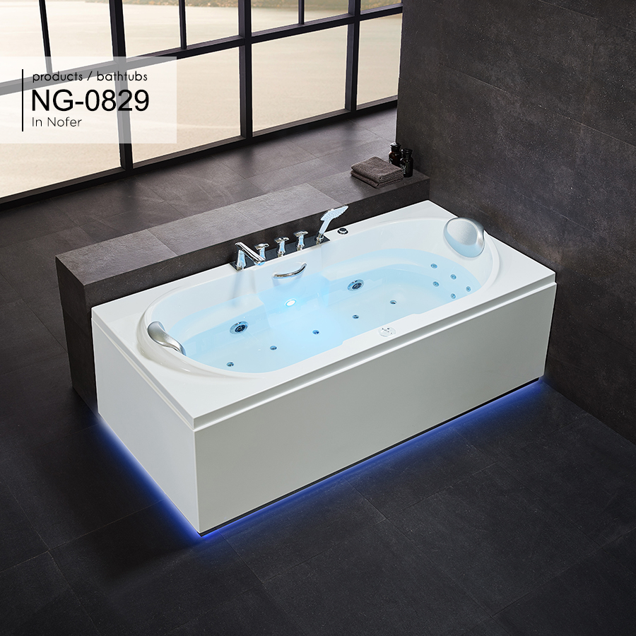 Bồn tắm massage Nofer NG-1821P (Ngọc trai-1700x850x630 mm) - Image 5