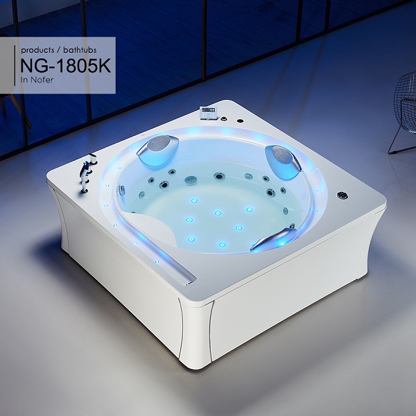 Bồn tắm massage Nofer NG-5501P (Ngọc trai-sục khí-1500x830x580mm) - Image 4