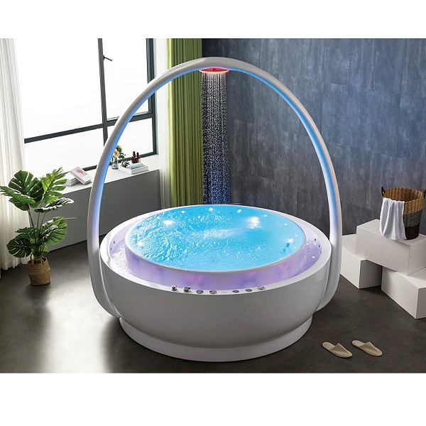 Bồn tắm massage sục khí đèn led, điều khiển cảm ứng GEMY G9267-III (Sục masage, sục khí, đèn led-2200x2200x2300mm)