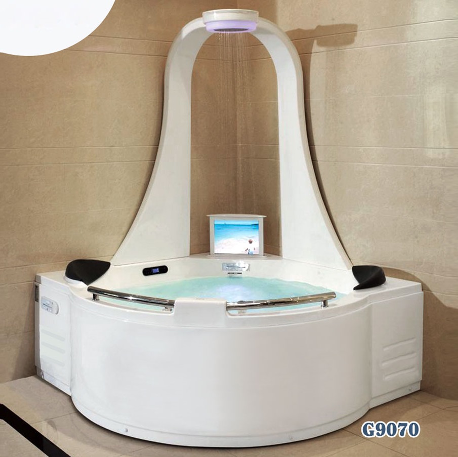 Bồn tắm massage sục khí đèn led đổi màu GEMY G9070 (Sục masage, sục khí, đèn led-1610x1610x2250mm)