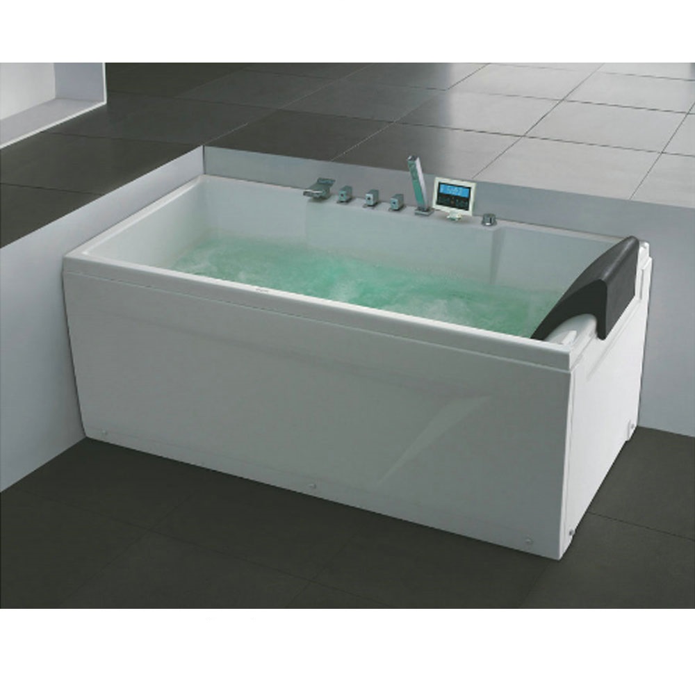 Bồn tắm massage sục khí đèn led đổi màu GEMY G9075 (Sục masage, sục khí, đèn led-1610x810x710mm)