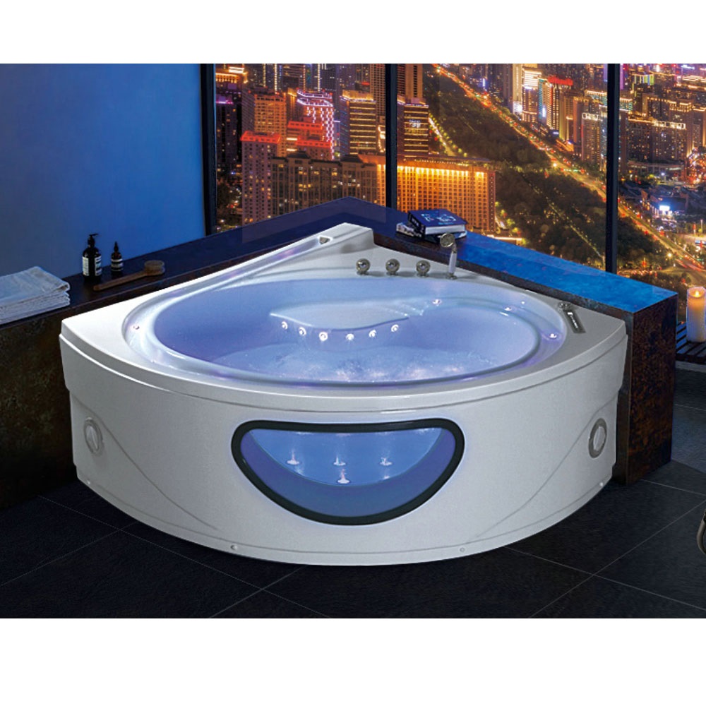 Bồn tắm massage sục khí đèn led đổi màu GEMY G9522 (Sục massage, sục khí, đèn led-1600x1600x780mm)