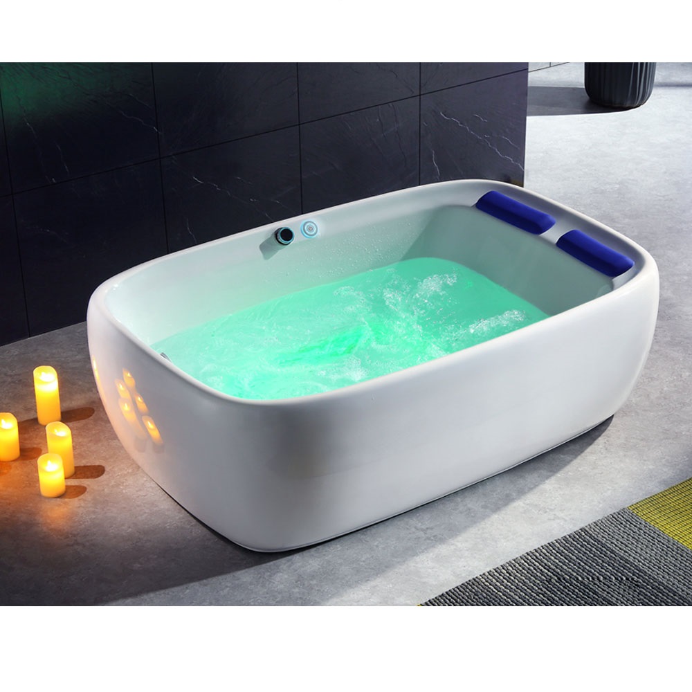 Bồn tắm massage sục khí đèn led đổi màu GEMY G9539 (Sục massage, sục khí, đèn led-1800x1200x610mm)