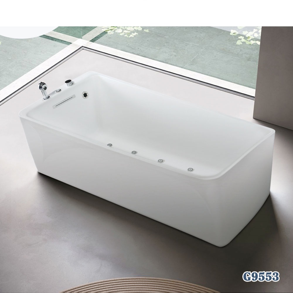 Bồn tắm massage sục khí đèn led đổi màu GEMY G9553 (Sục massage, sục khí, đèn led-1300x700x600mm)