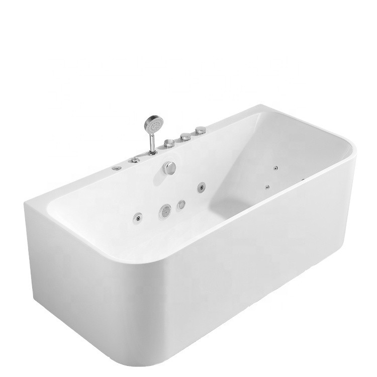 Bồn tắm nằm Acrylic massage màu đen lòng trắng Miken MK-189074B (Sục thủy lực, sục khí, đèn led) - Image 4