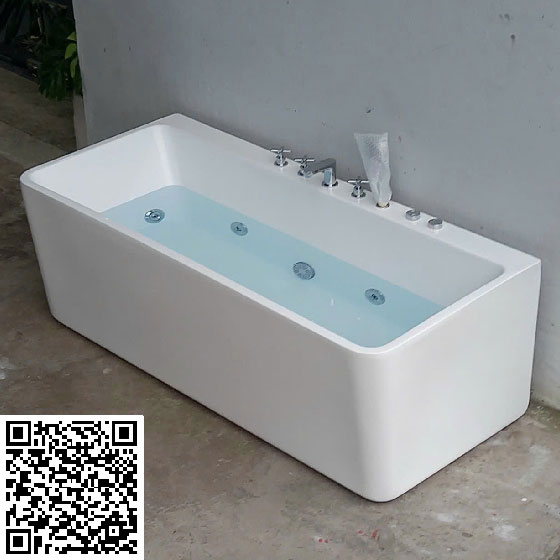 Bồn tắm nằm Acrylic massage màu trắng Miken MK-189074W (Sục thủy lực, sục khí, đèn led) - Image 5