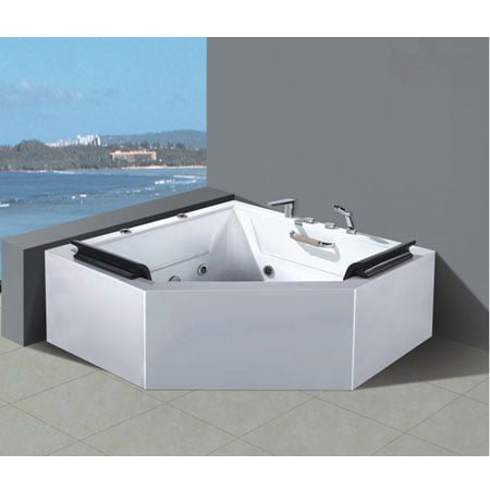 Bồn tắm nằm Acrylic massage màu vàng lòng trắng Miken MK-189074Y (Sục thủy lực, sục khí, đèn led) - Image 3