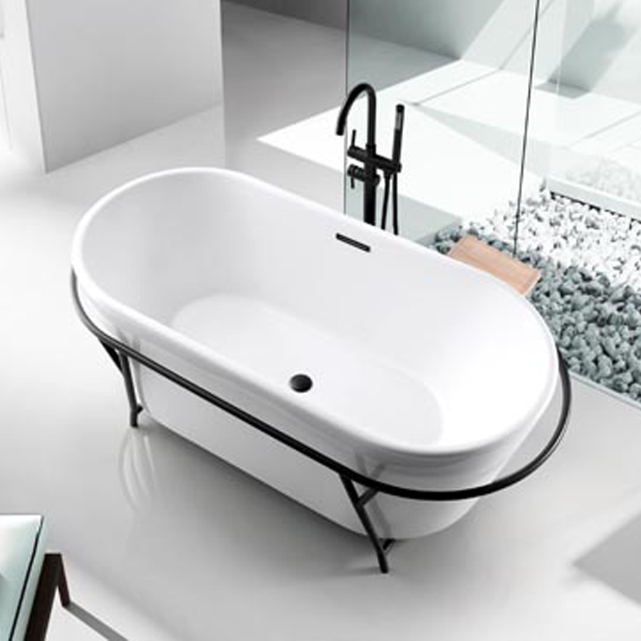 Bồn tắm nằm đặt sàn Nofer NG-1873 PLUS sủi bọt khí AIR + LIGHT (1700x780x650mm) - Image 5