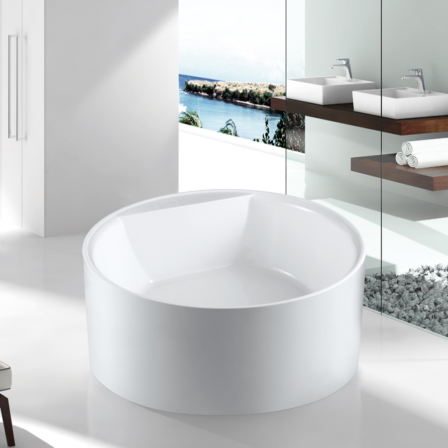 Bồn tắm nằm đặt sàn Nofer NG-1875 (1700x750x575mm) - Image 4