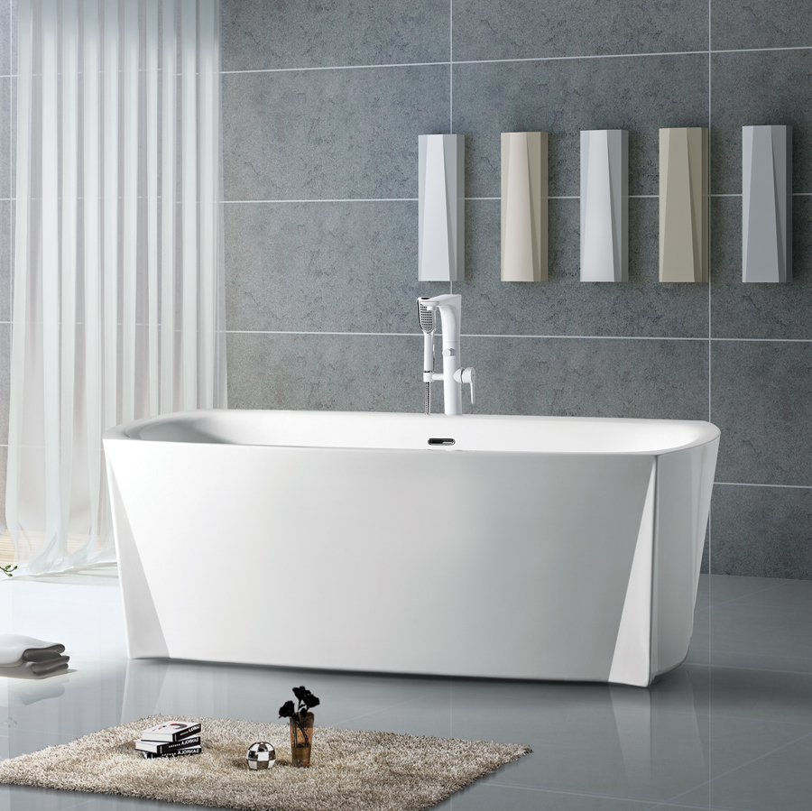 Bồn tắm nằm đặt sàn Nofer NG-1875 PLUS sủi bọt khí AIR + LIGHT (1700x750x575mm) - Image 3