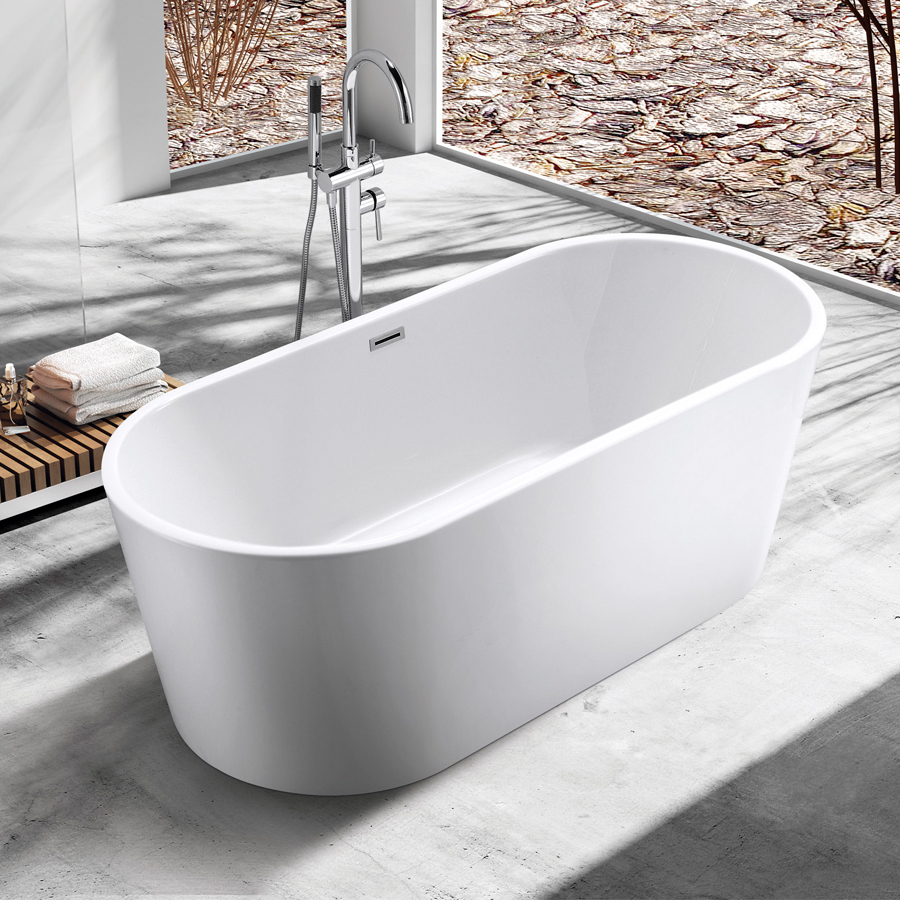 Bồn tắm nằm đặt sàn Nofer NG-1875 PLUS sủi bọt khí AIR + LIGHT (1700x750x575mm) - Image 6