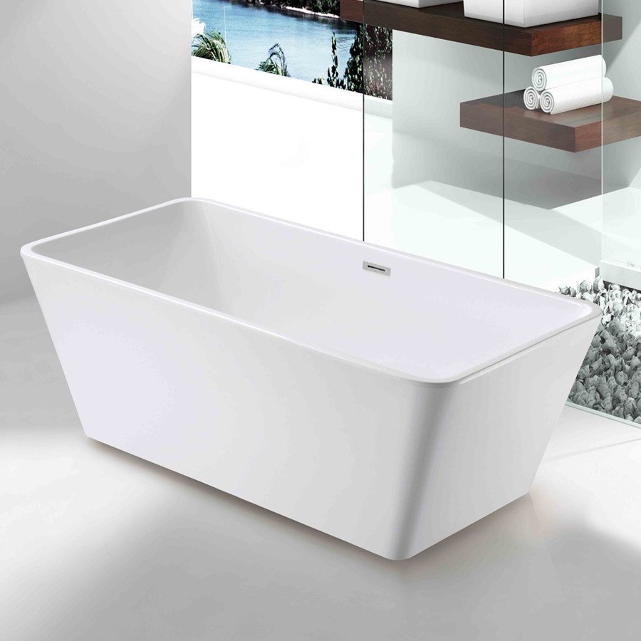 Bồn tắm nằm đặt sàn Nofer NG-61112A (Acrylic-1600*750*600mm) - Image 6