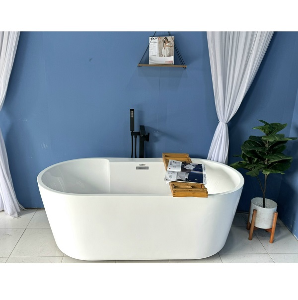 Bồn tắm ngâm đặt sàn hình chữ nhật SAWO SW4714 (Acrylic-1400x750x580mm) - Image 5