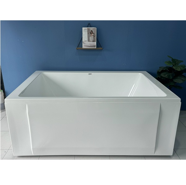 Bồn tắm ngâm đặt sàn hình thỏi vàng SAWO SW5716-TV (Acrylic-1600x750x680mm) - Image 5