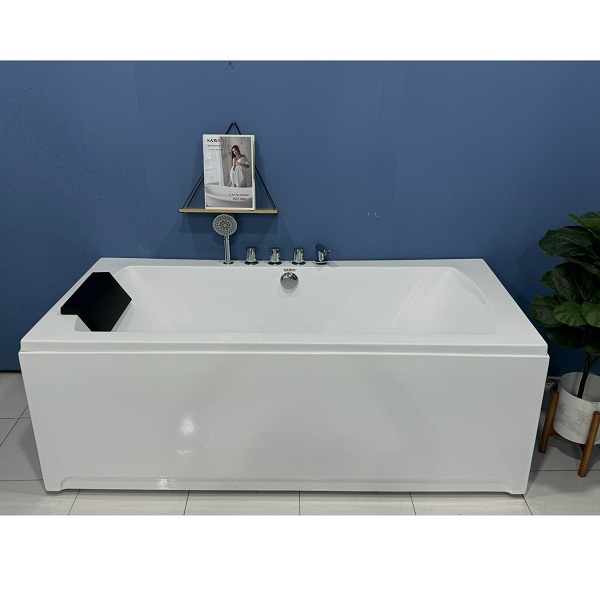Bồn tắm ngâm đặt sàn Oval cạnh cong SAWO SW5716-CC (Acrylic-1600x800x600mm) - Image 3