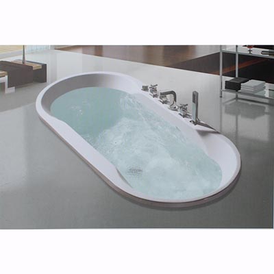 Bồn tắm ngâm đúc độc lập Daelim W-1034 (có 4 kích thước 1600/1500/1400/1300x750x600) - Image 3