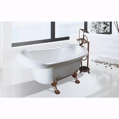Bồn tắm ngâm đúc độc lập Daelim W-1034 (có 4 kích thước 1600/1500/1400/1300x750x600) - Image 4